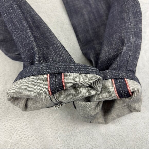 Naked and Famous Men's Size 32x32.5 Weird Guy Red Core Selvedge Raw Denim Jeans - Picture 3 of 11